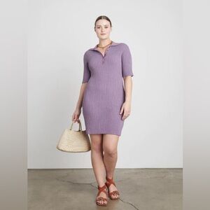 Who What Wear Knit Polo Dress